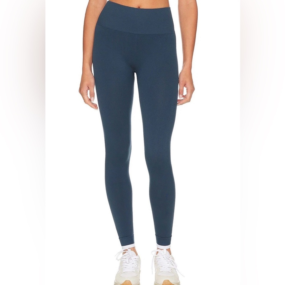 The Upside Form Seamless 25in Midi Pant Sz 4 Dark Teal High Rise NWT